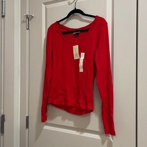 Universal Thread (3 tops) Red and Black Ribbed Tops